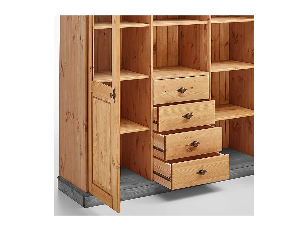 Esszimmer Highboard aus Kiefer teilmassiv 145 cm hoch