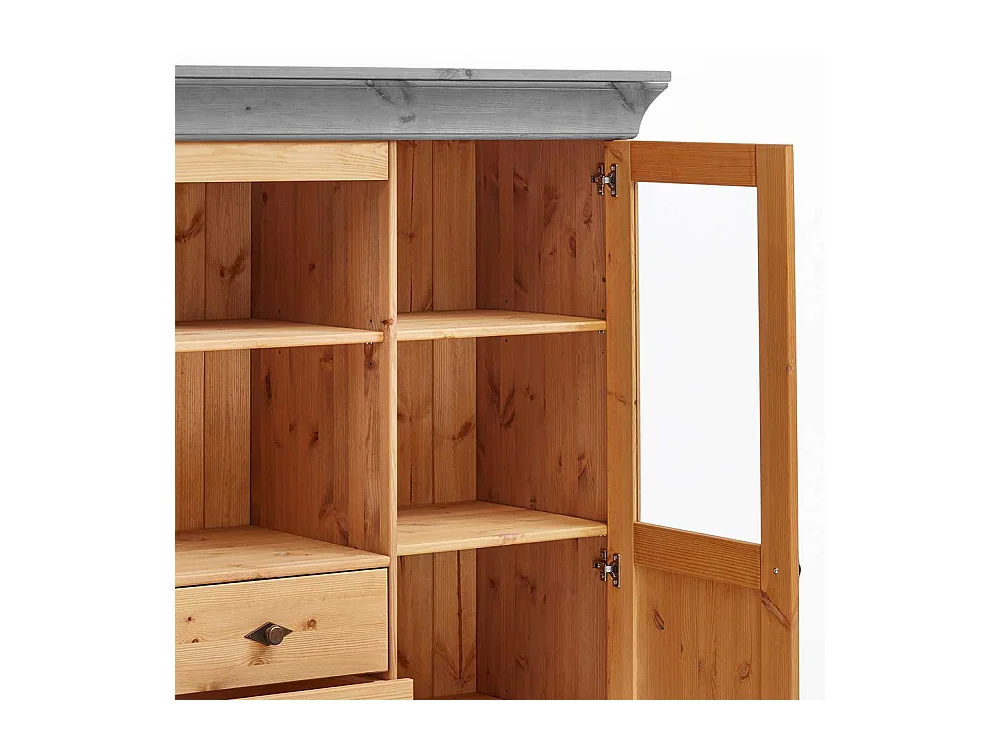 Esszimmer Highboard aus Kiefer teilmassiv 145 cm hoch