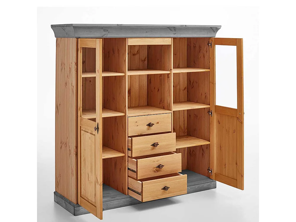 Esszimmer Highboard aus Kiefer teilmassiv 145 cm hoch