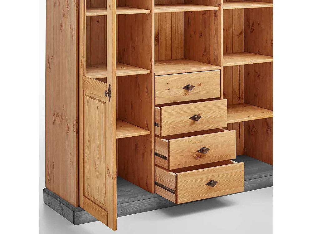 Esszimmer Highboard aus Kiefer teilmassiv 145 cm hoch