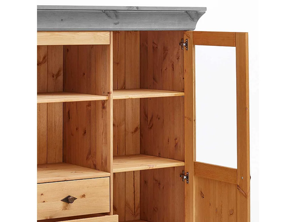 Esszimmer Highboard aus Kiefer teilmassiv 145 cm hoch