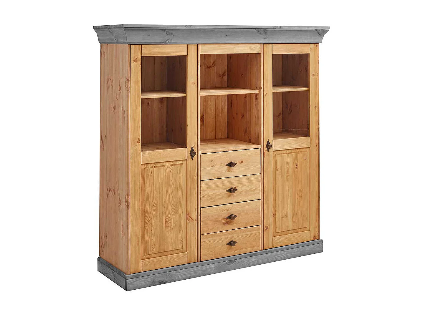 Esszimmer Highboard aus Kiefer teilmassiv 145 cm hoch