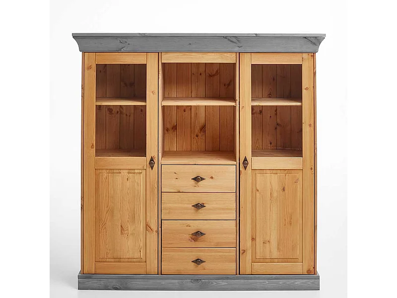 Esszimmer Highboard aus Kiefer teilmassiv 145 cm hoch