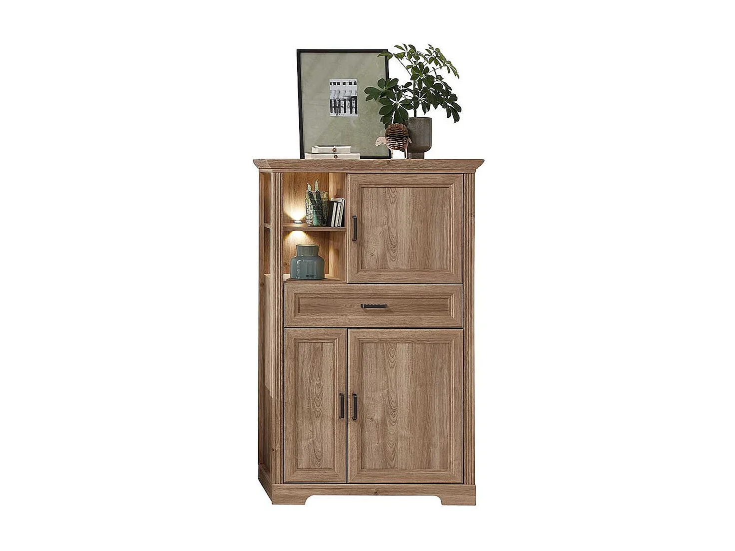 Highboard mit LED Beleuchtung einer Schublade