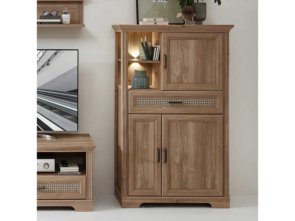 Highboard mit LED Beleuchtung einer Schublade