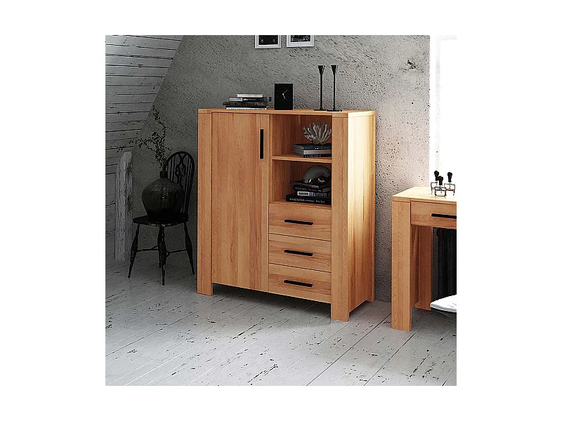 Brotschrank aus Kernbuche Massivholz 110 cm