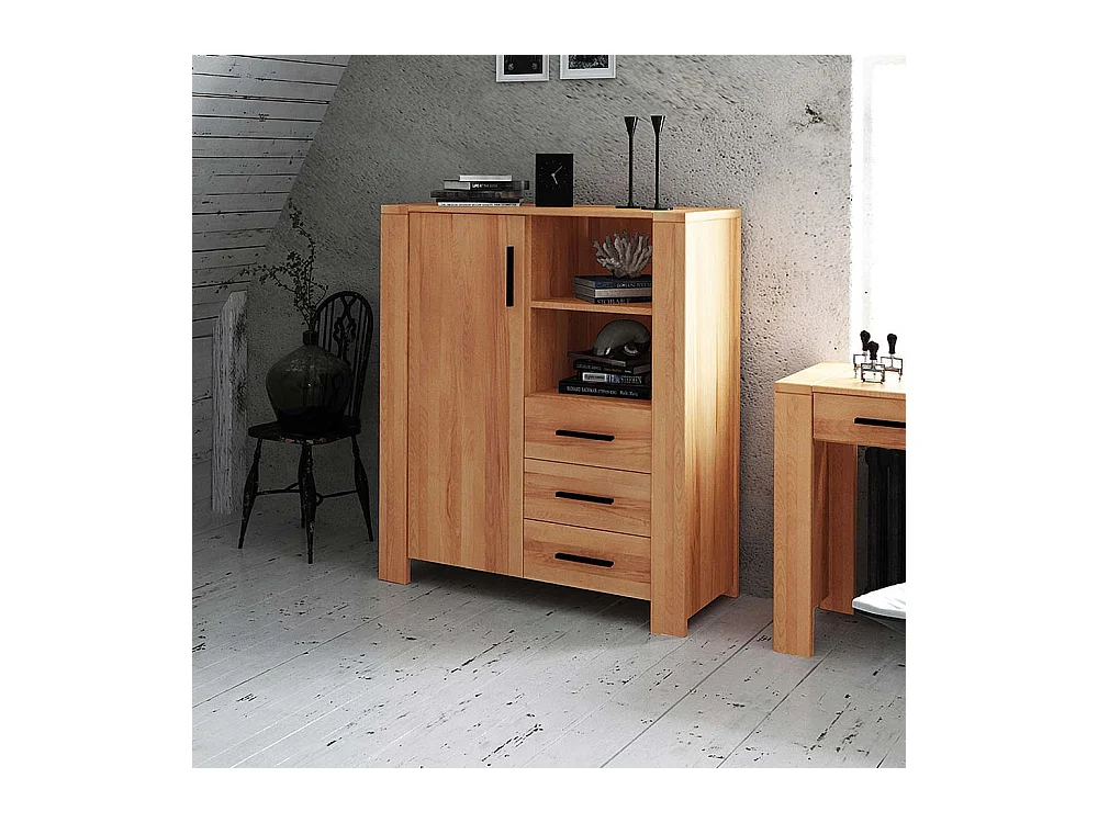 Brotschrank aus Kernbuche Massivholz 110 cm