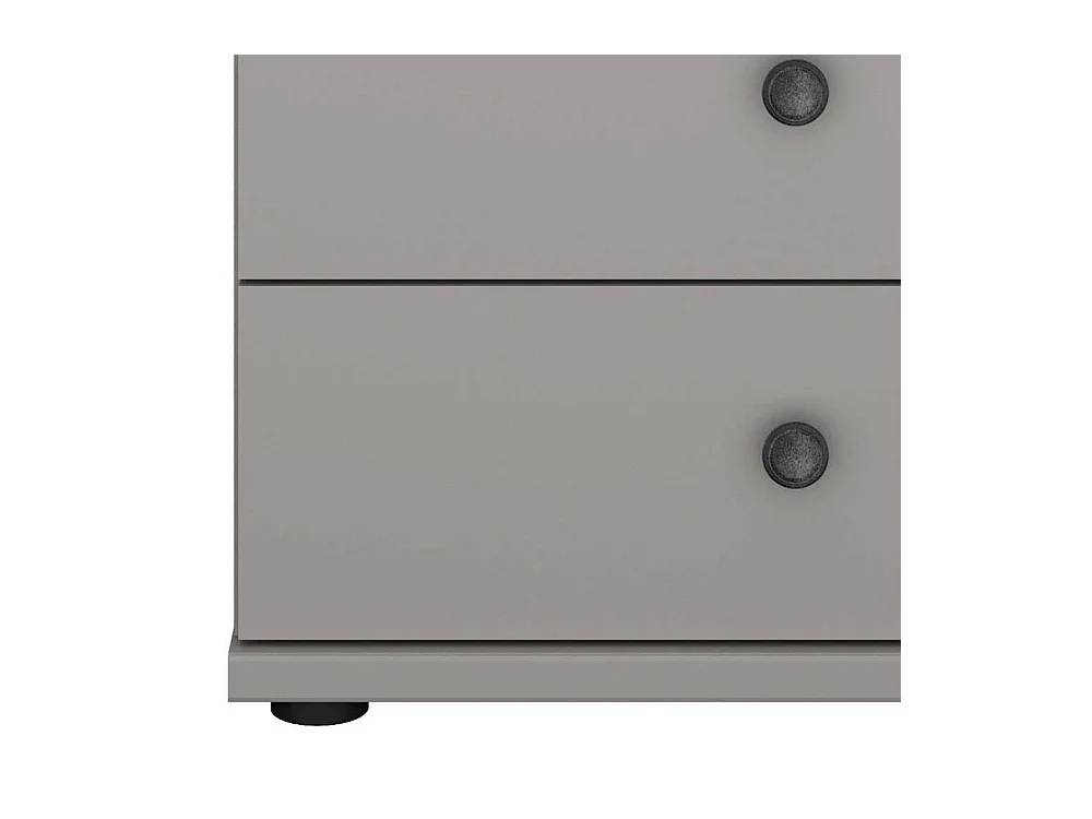 Säulenkommode hellgrau mit vier Schubladen 86 cm hoch - 47 cm breit