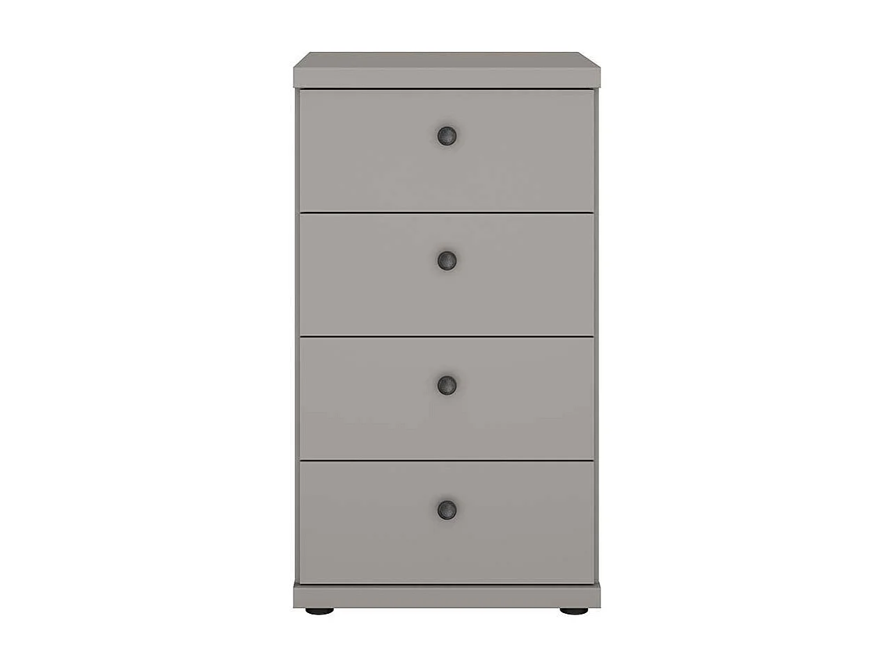 Säulenkommode hellgrau mit vier Schubladen 86 cm hoch - 47 cm breit