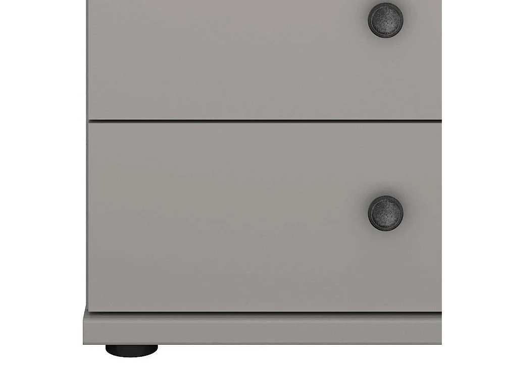 Säulenkommode hellgrau mit vier Schubladen 86 cm hoch - 47 cm breit