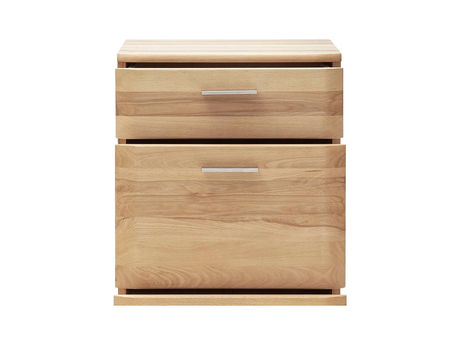 Schubladenkommode Hochkommode mit Metallgriffen in Kernbuchefarben