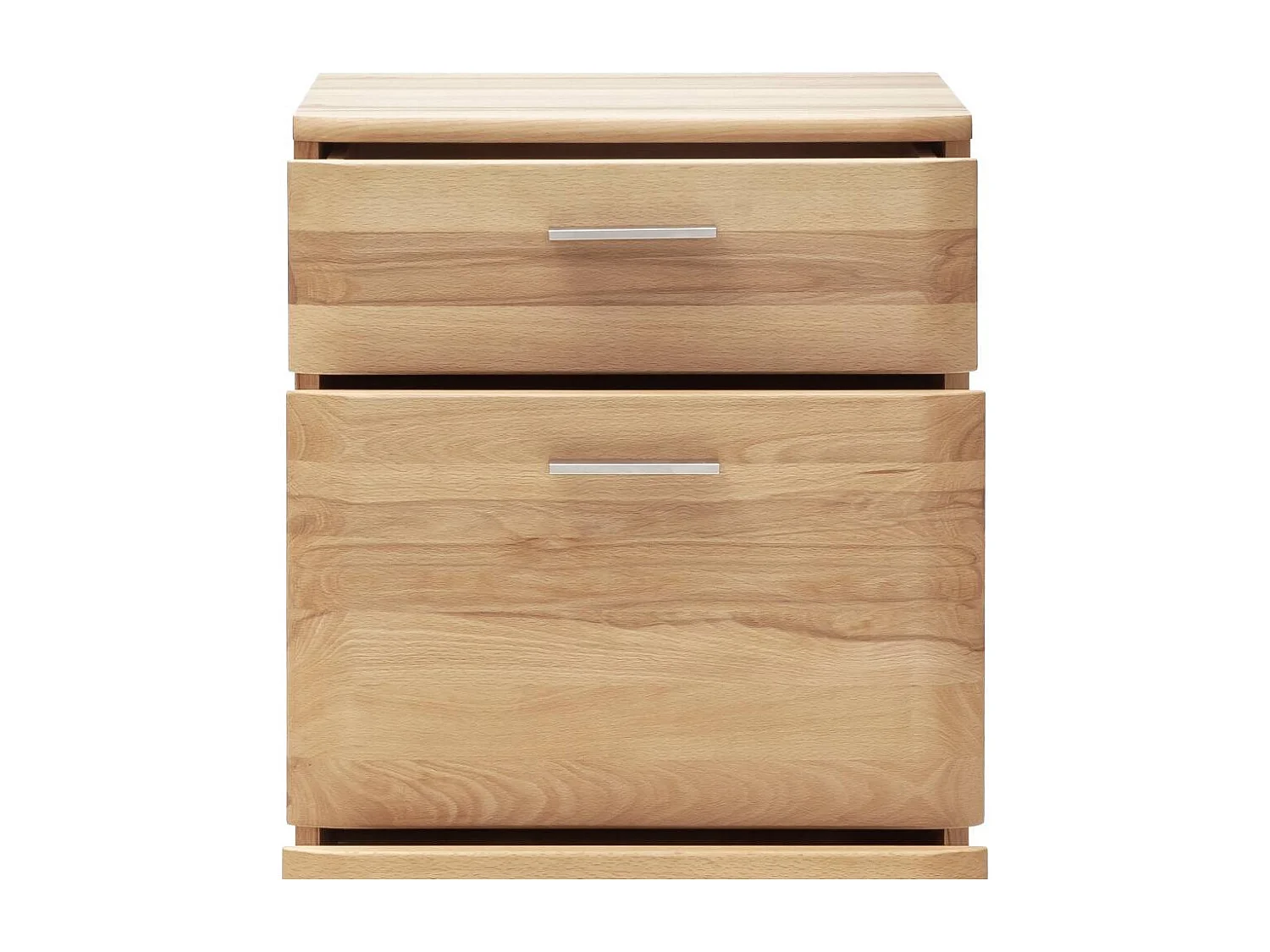 Schubladenkommode Hochkommode mit Metallgriffen in Kernbuchefarben