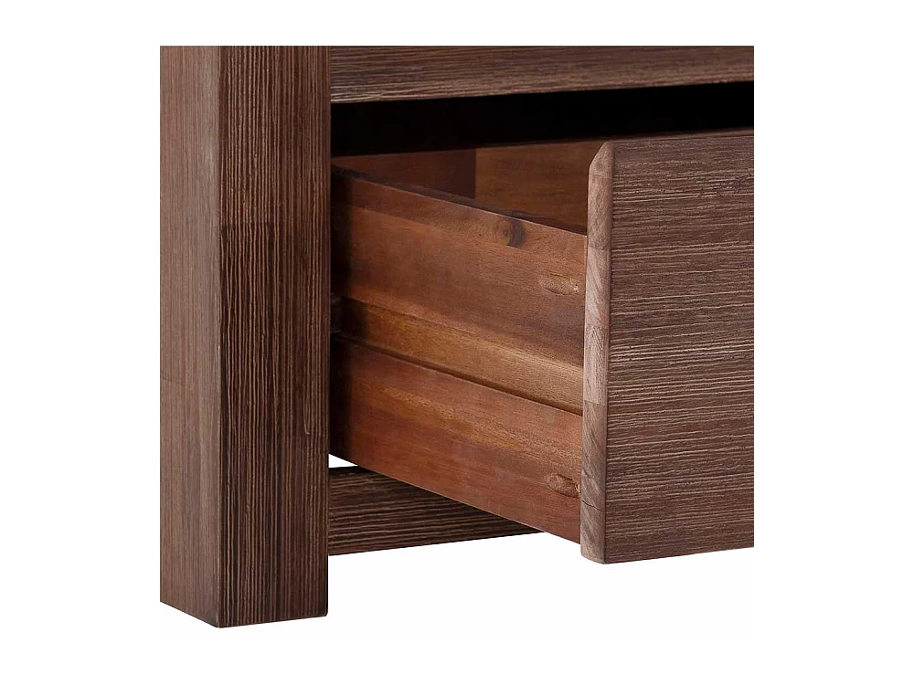 Schiebetüren Highboard aus Akazie Massivholz 100 cm breit