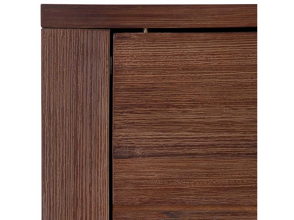 Schiebetüren Highboard aus Akazie Massivholz 100 cm breit