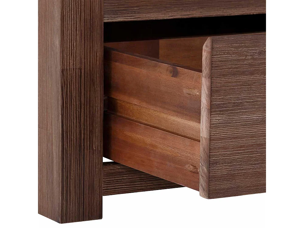 Schiebetüren Highboard aus Akazie Massivholz 100 cm breit