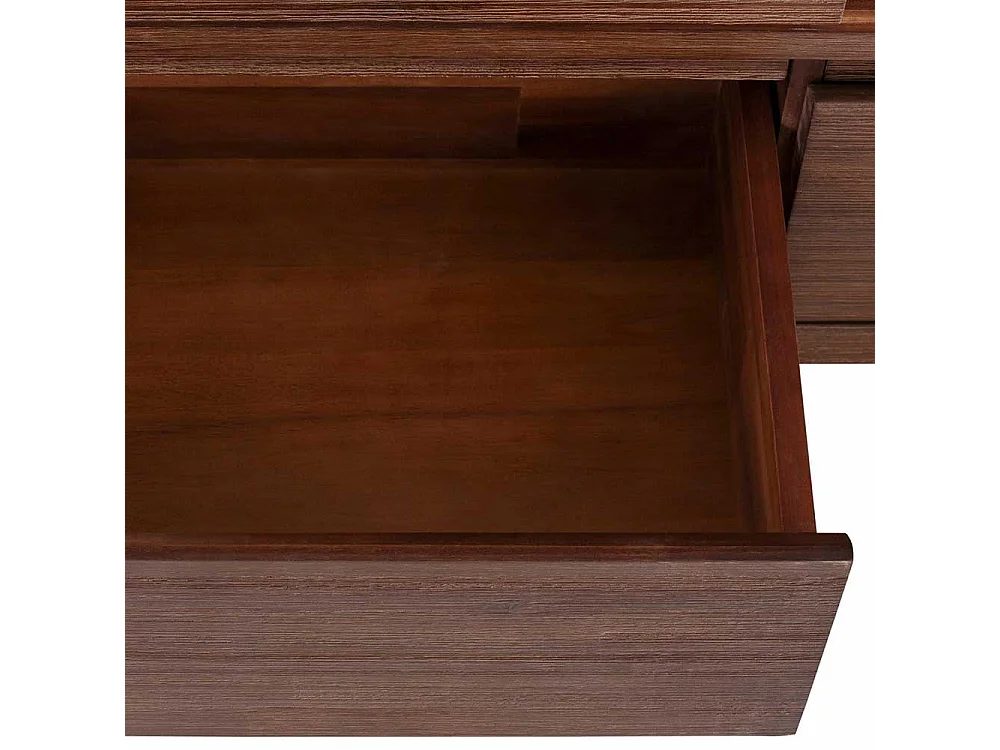 Schiebetüren Highboard aus Akazie Massivholz 100 cm breit