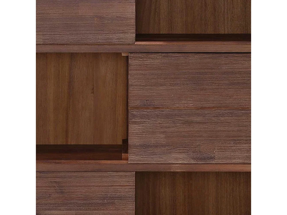 Schiebetüren Highboard aus Akazie Massivholz 100 cm breit