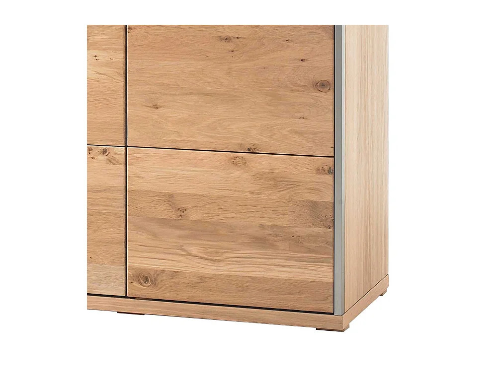 Wohnzimmer Anrichte in Asteiche Bianco furniert Landhausstil