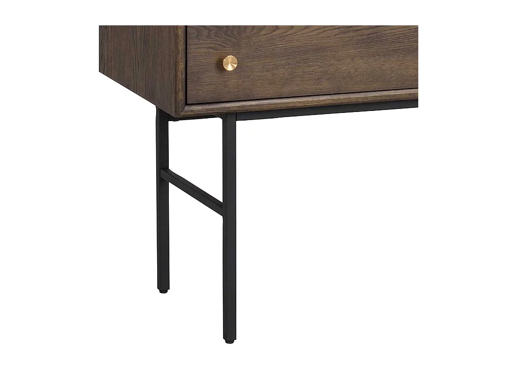 Vertiko in Eiche dunkel und Schwarz Retrostil