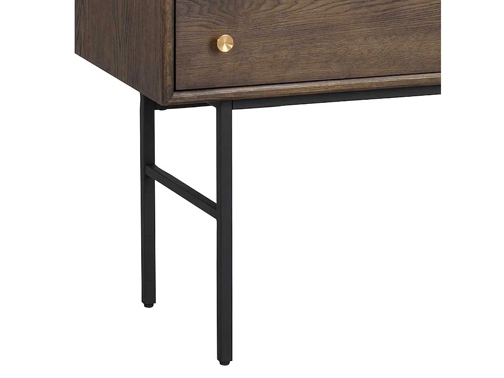 Vertiko in Eiche dunkel und Schwarz Retrostil