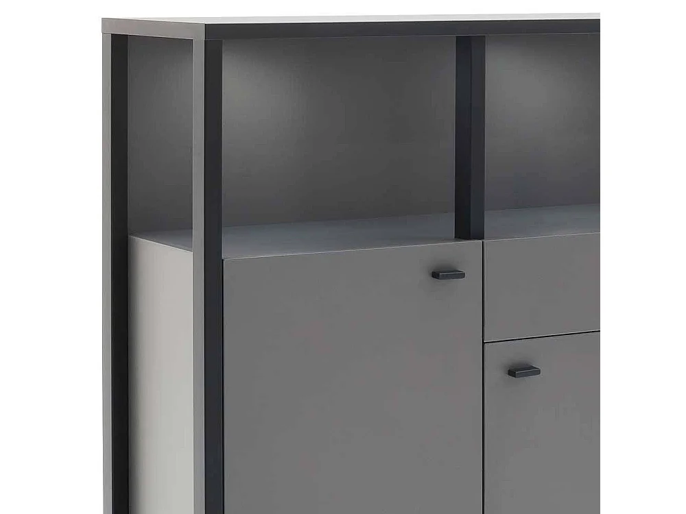 Wohnzimmer Highboard in Grau Anthrazit