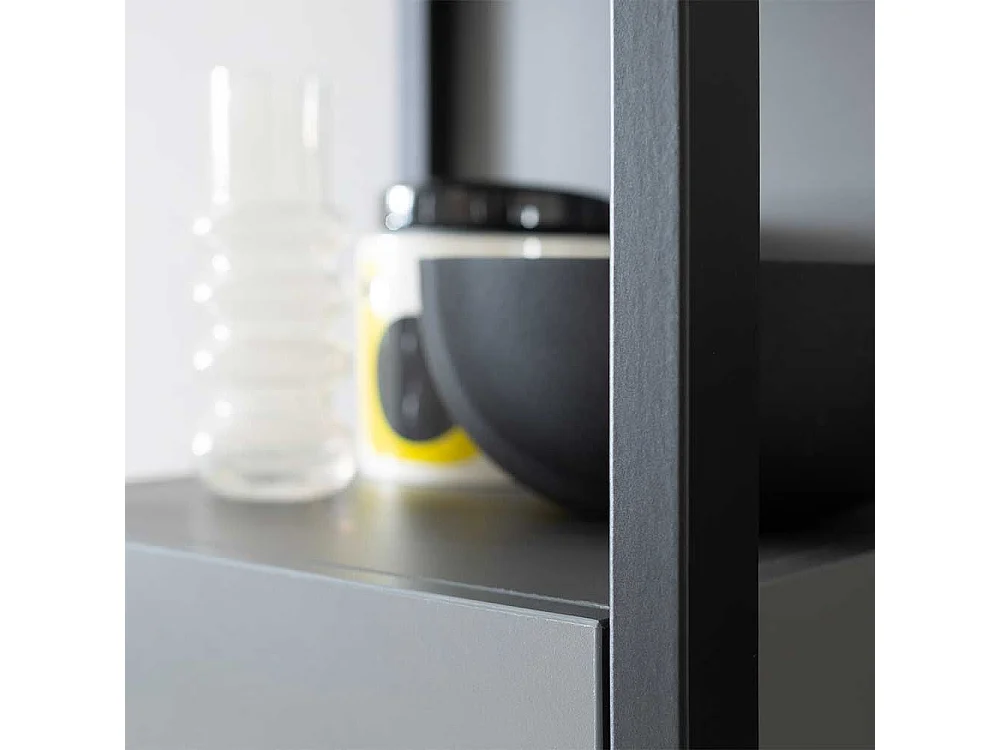 Wohnzimmer Highboard in Grau Anthrazit