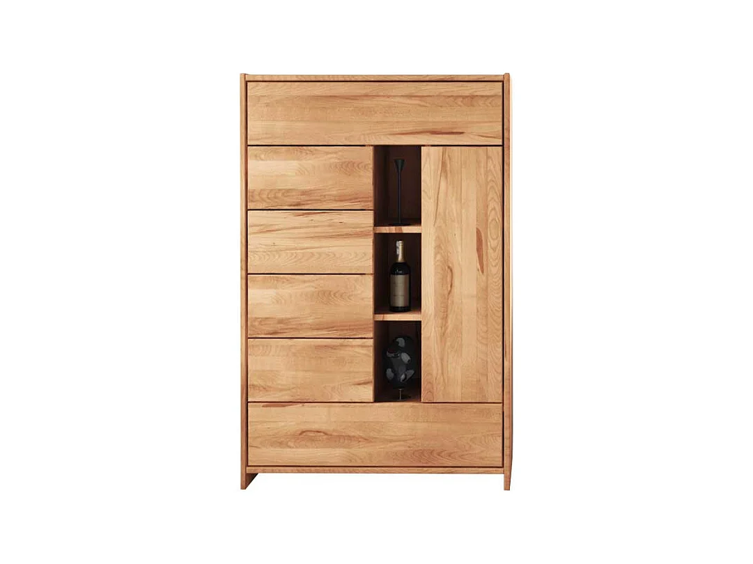 Brotschrank aus Kernbuche Massivholz 90 cm breit