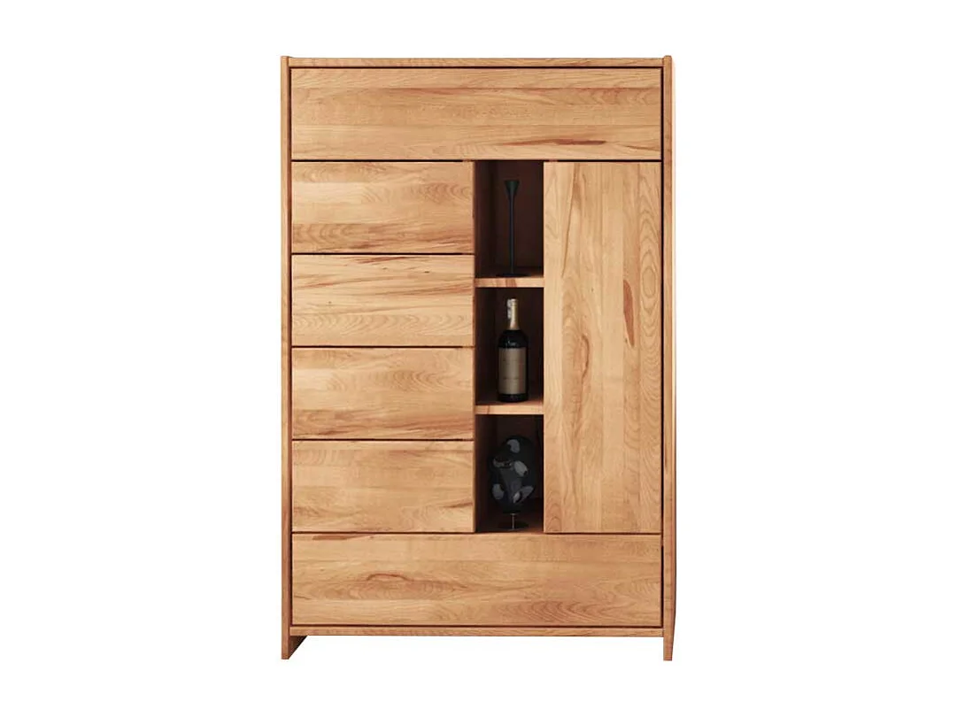 Brotschrank aus Kernbuche Massivholz 90 cm breit