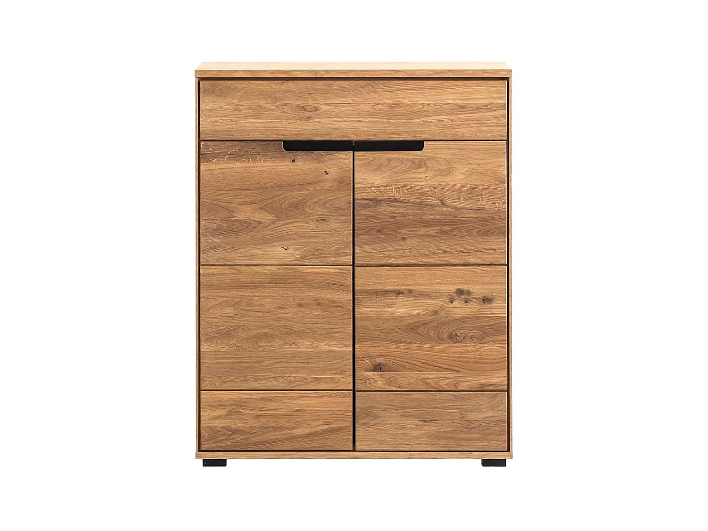 Garderobenkommode teilmassiv in Eichefarben einer Schublade