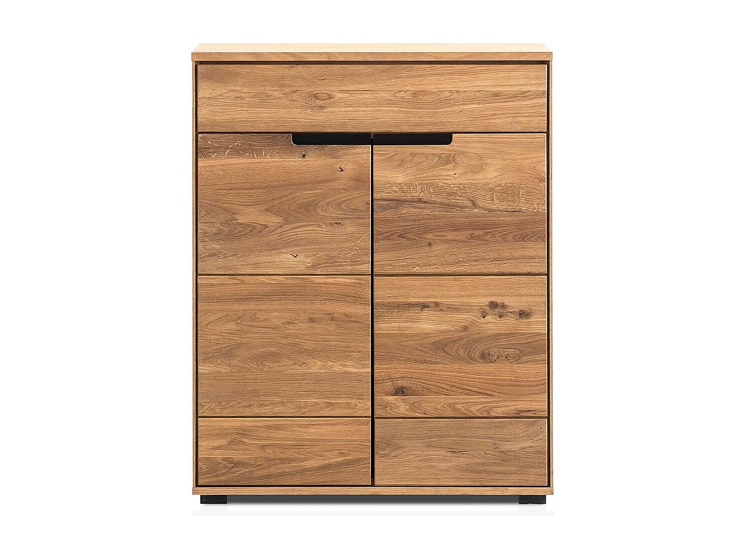 Garderobenkommode teilmassiv in Eichefarben einer Schublade