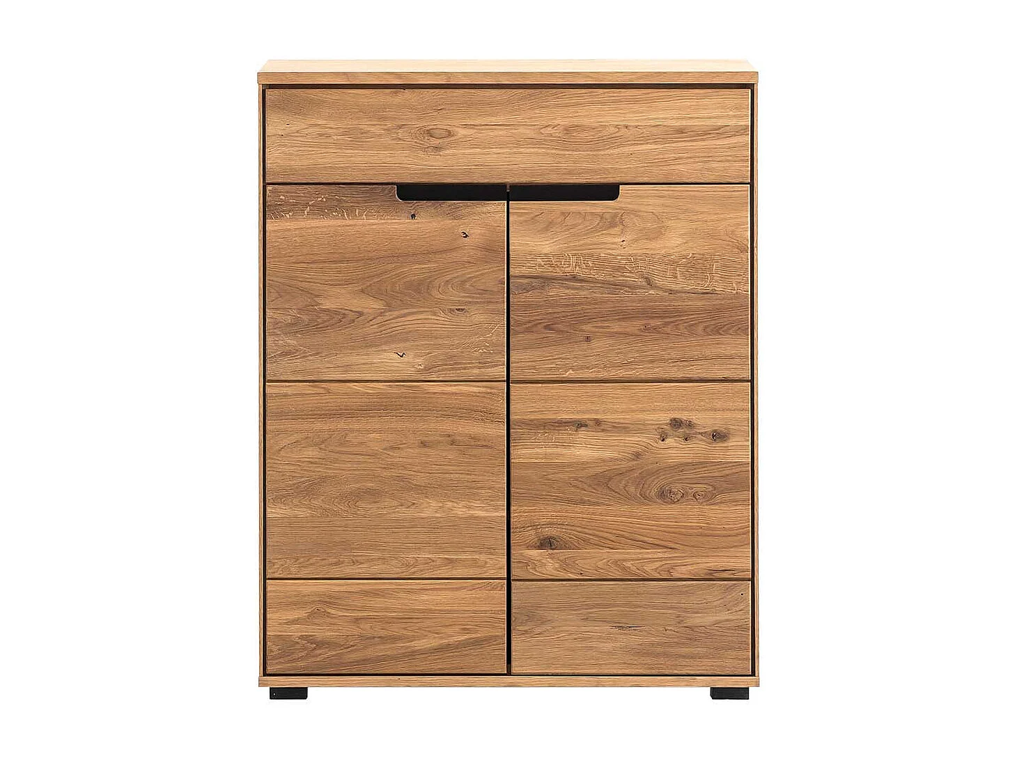 Garderobenkommode teilmassiv in Eichefarben einer Schublade