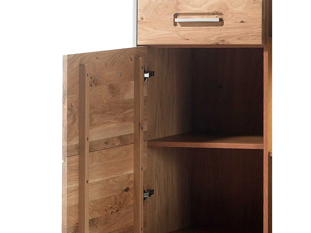 Wohnzimmer Anrichte in Asteiche Bianco furniert Landhausstil