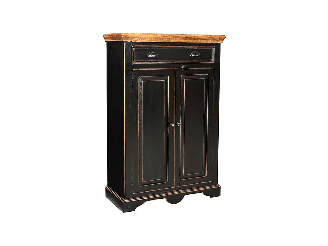 Vertiko im Shabby Chic Design Schwarz