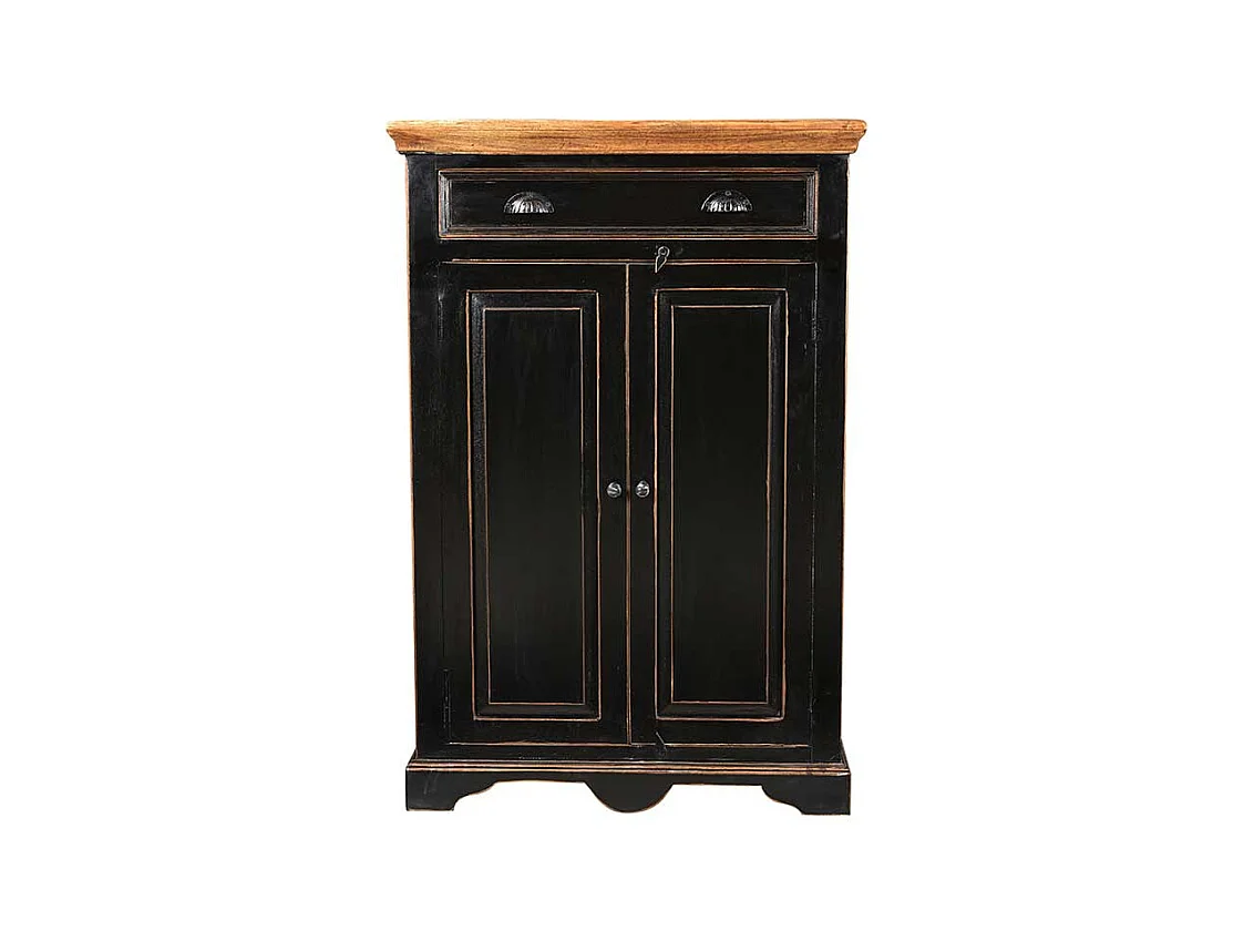 Vertiko im Shabby Chic Design Schwarz