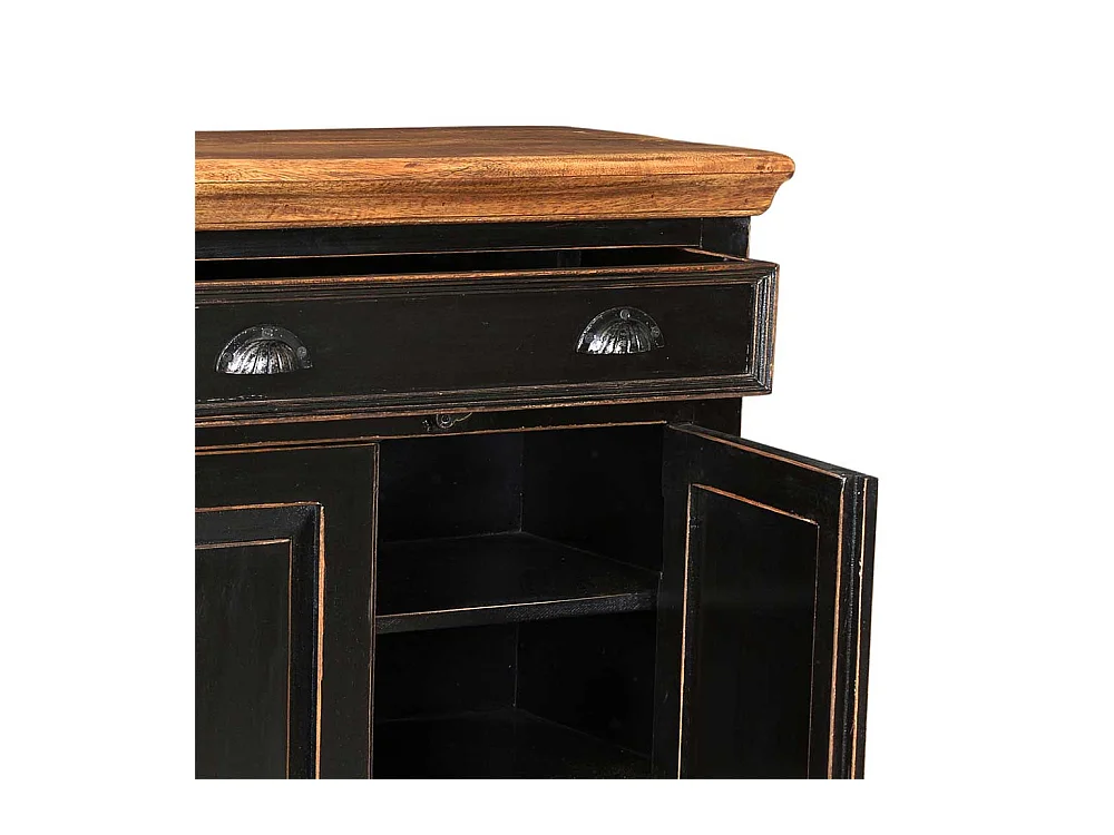 Vertiko im Shabby Chic Design Schwarz