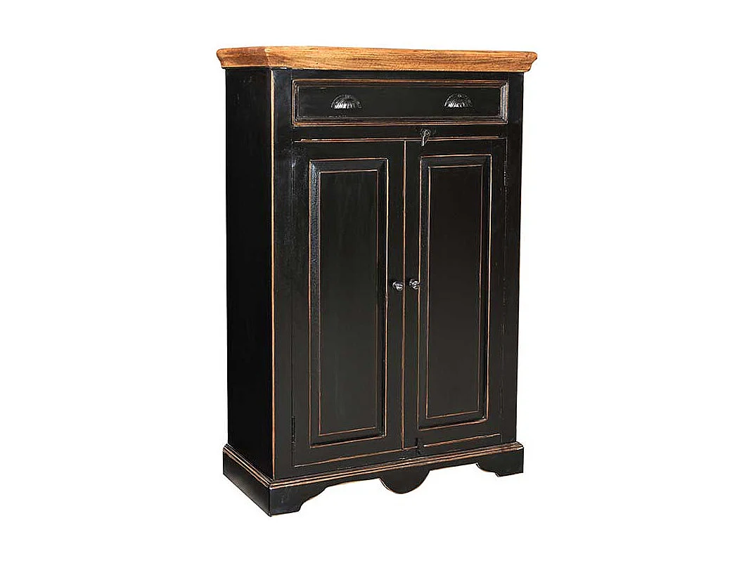 Vertiko im Shabby Chic Design Schwarz