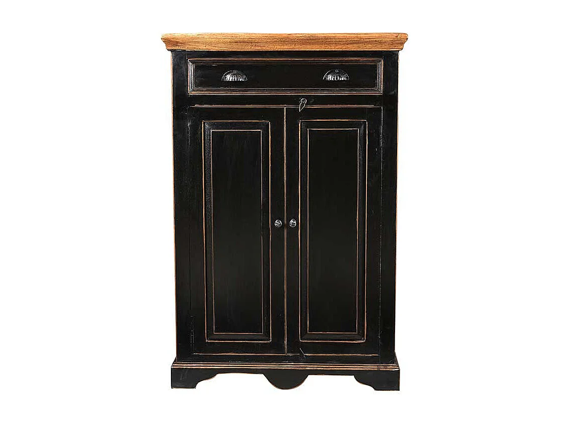 Vertiko im Shabby Chic Design Schwarz