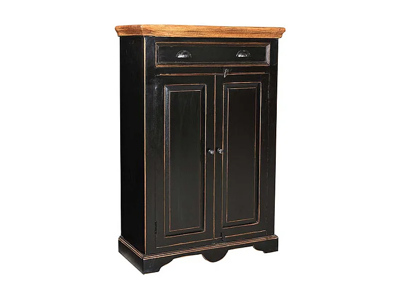 Vertiko im Shabby Chic Design Schwarz