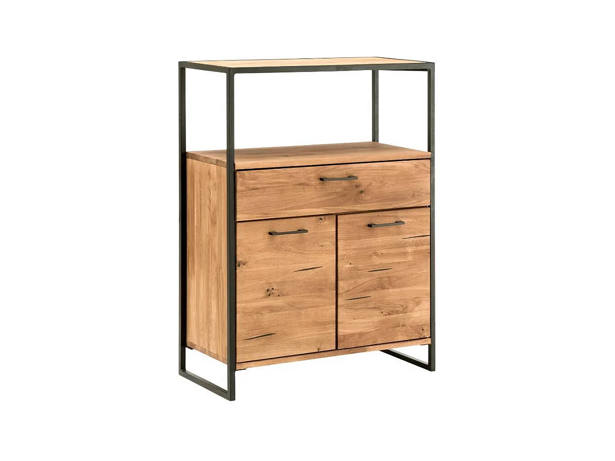 Hochkommode Vertiko Schrank mit Drehtüren und einer Schublade