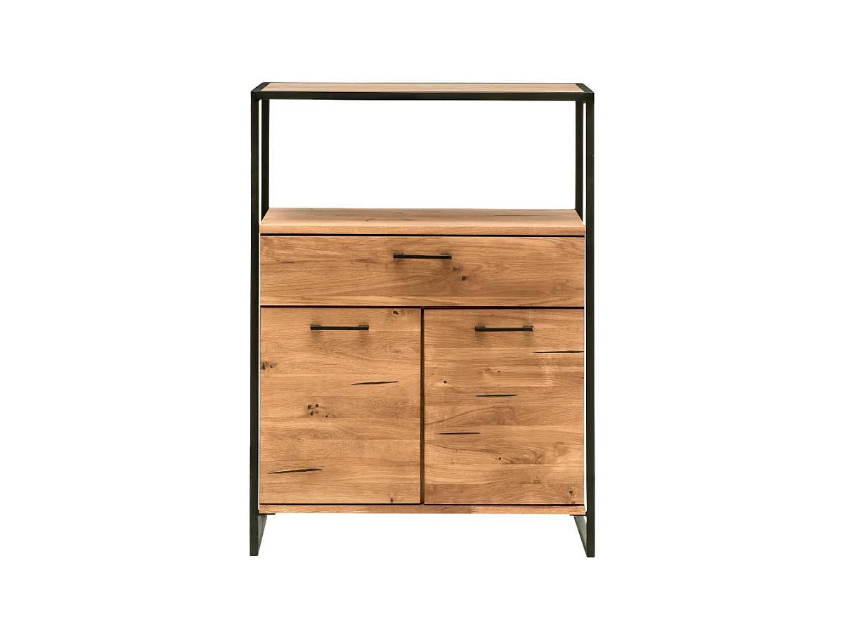 Hochkommode Vertiko Schrank mit Drehtüren und einer Schublade