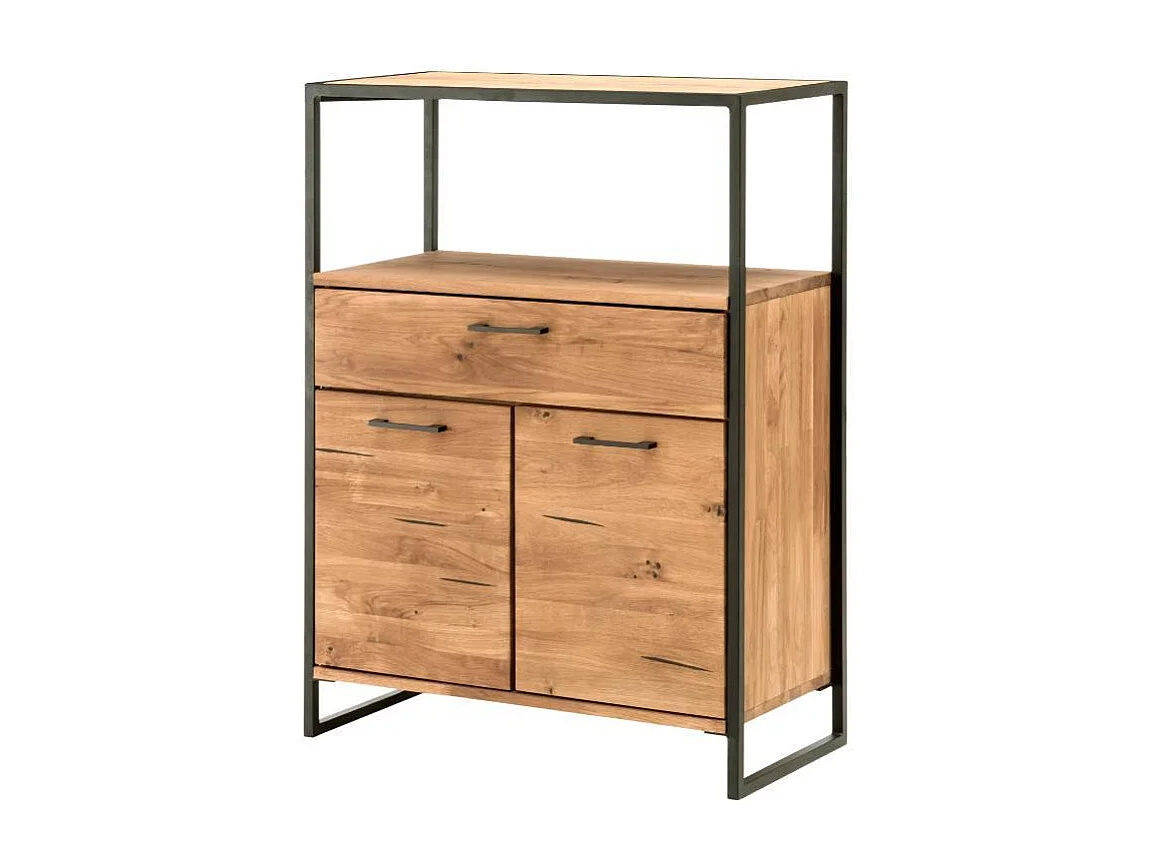 Hochkommode Vertiko Schrank mit Drehtüren und einer Schublade