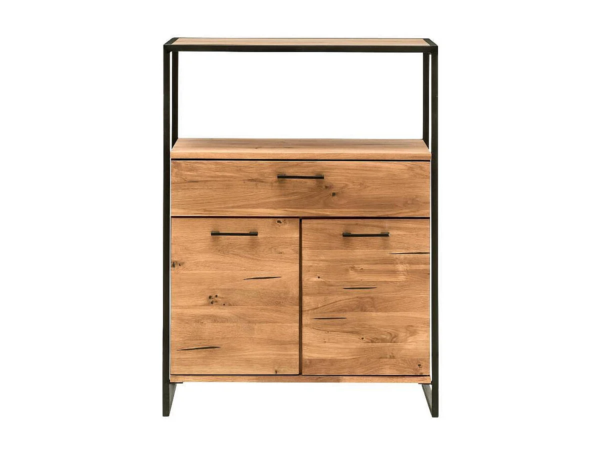 Hochkommode Vertiko Schrank mit Drehtüren und einer Schublade