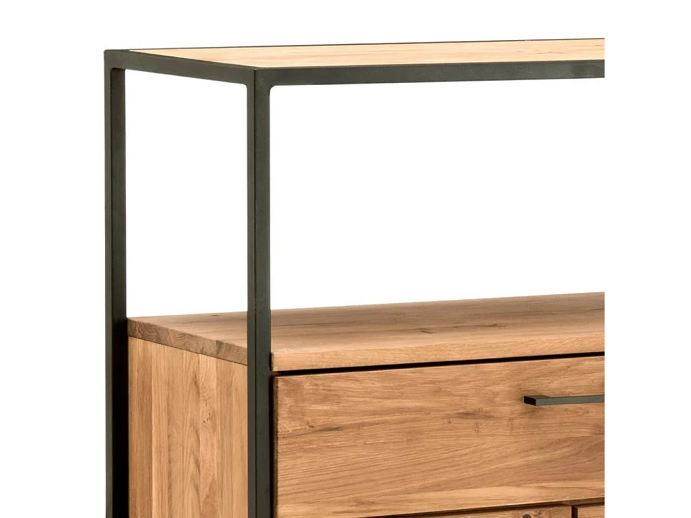 Hochkommode Vertiko Schrank mit Drehtüren und einer Schublade