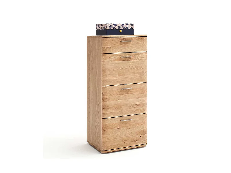 Schubladenkommode in Eiche Bianco vier Schubladen