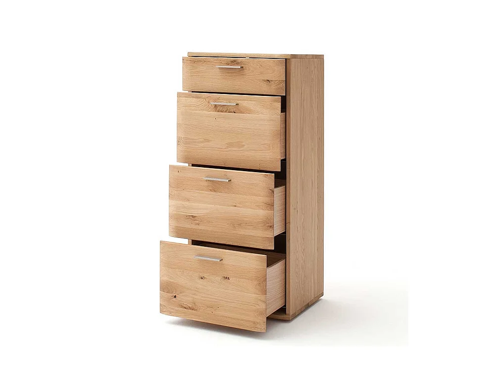 Schubladenkommode in Eiche Bianco vier Schubladen