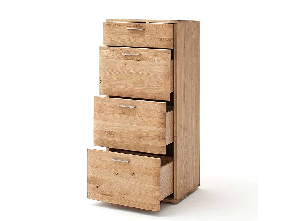 Schubladenkommode in Eiche Bianco vier Schubladen