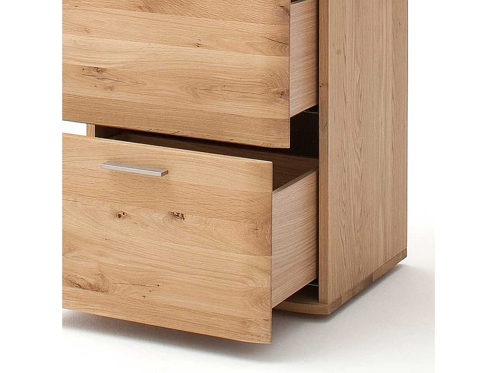 Schubladenkommode in Eiche Bianco vier Schubladen