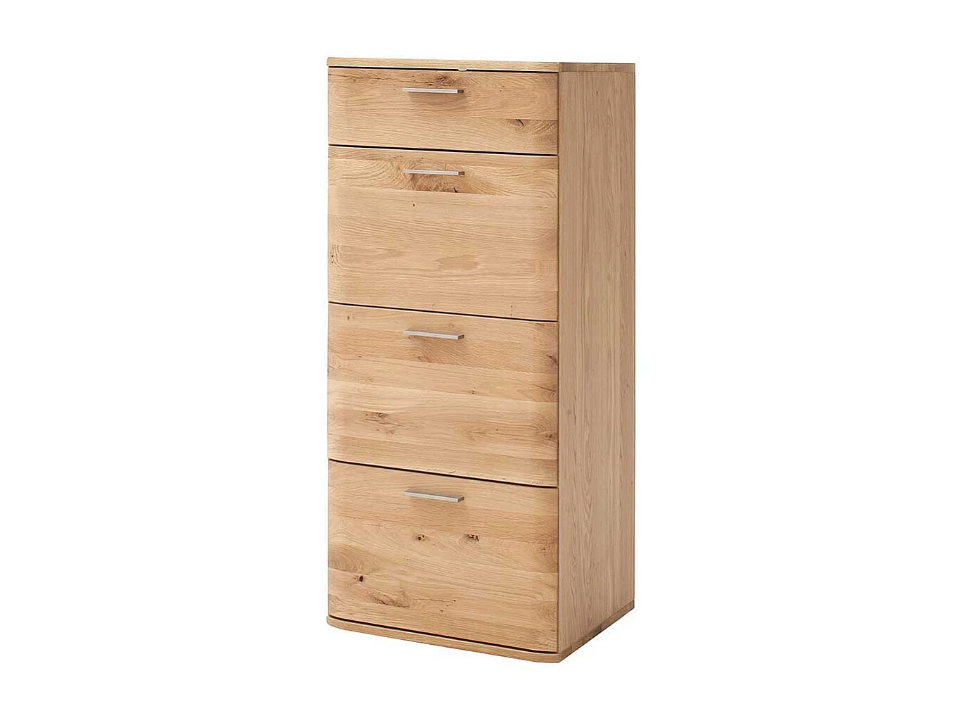 Schubladenkommode in Eiche Bianco vier Schubladen