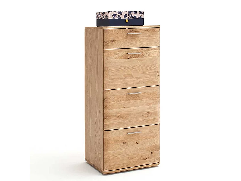 Schubladenkommode in Eiche Bianco vier Schubladen