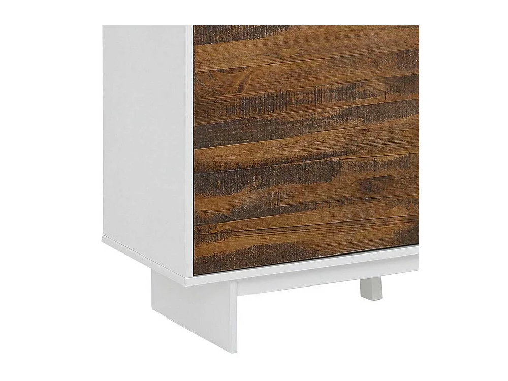 Flurkommode in Weiß und Kiefer dunkel 100 cm breit